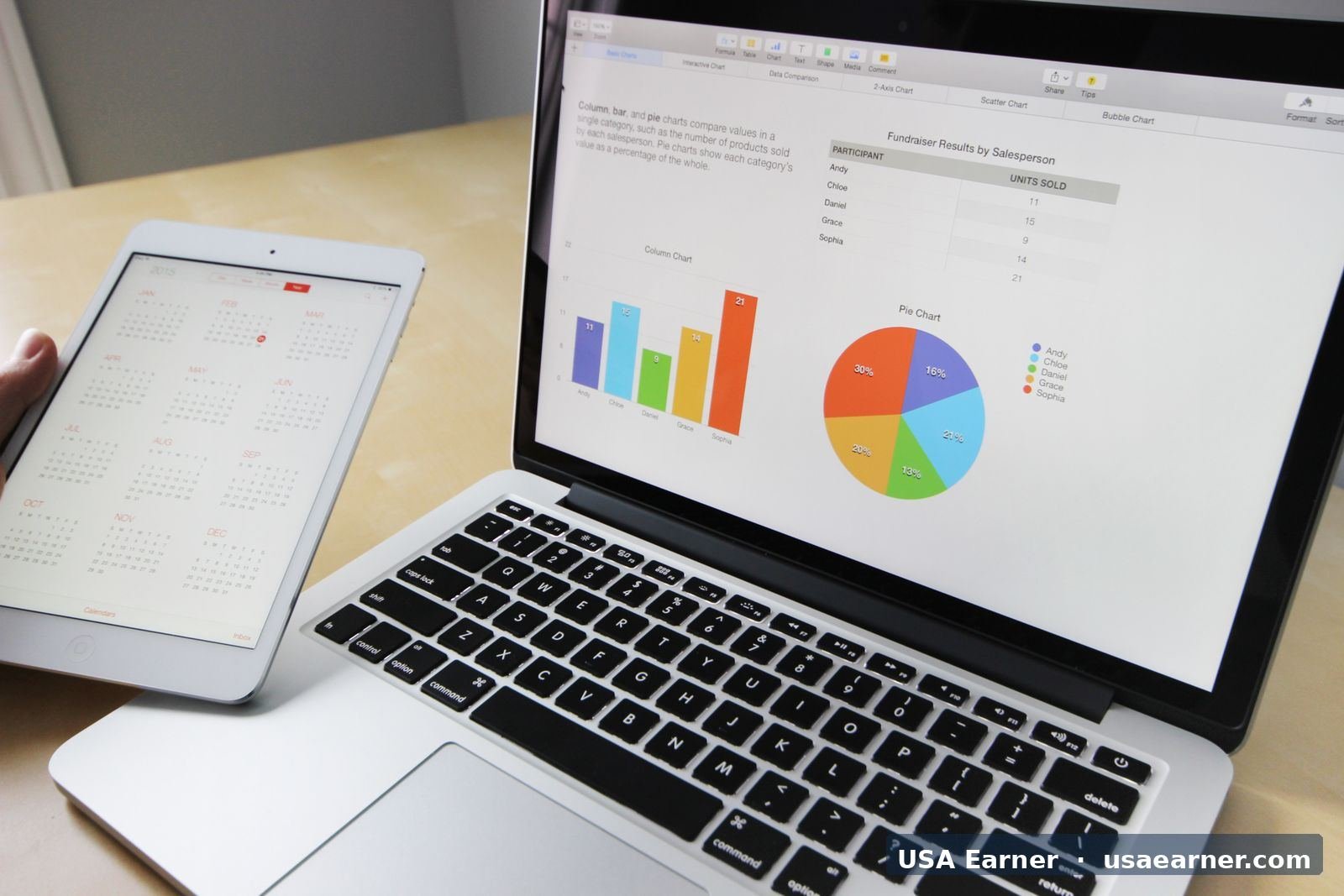 Reviewing a credit report with a magnifying glass
